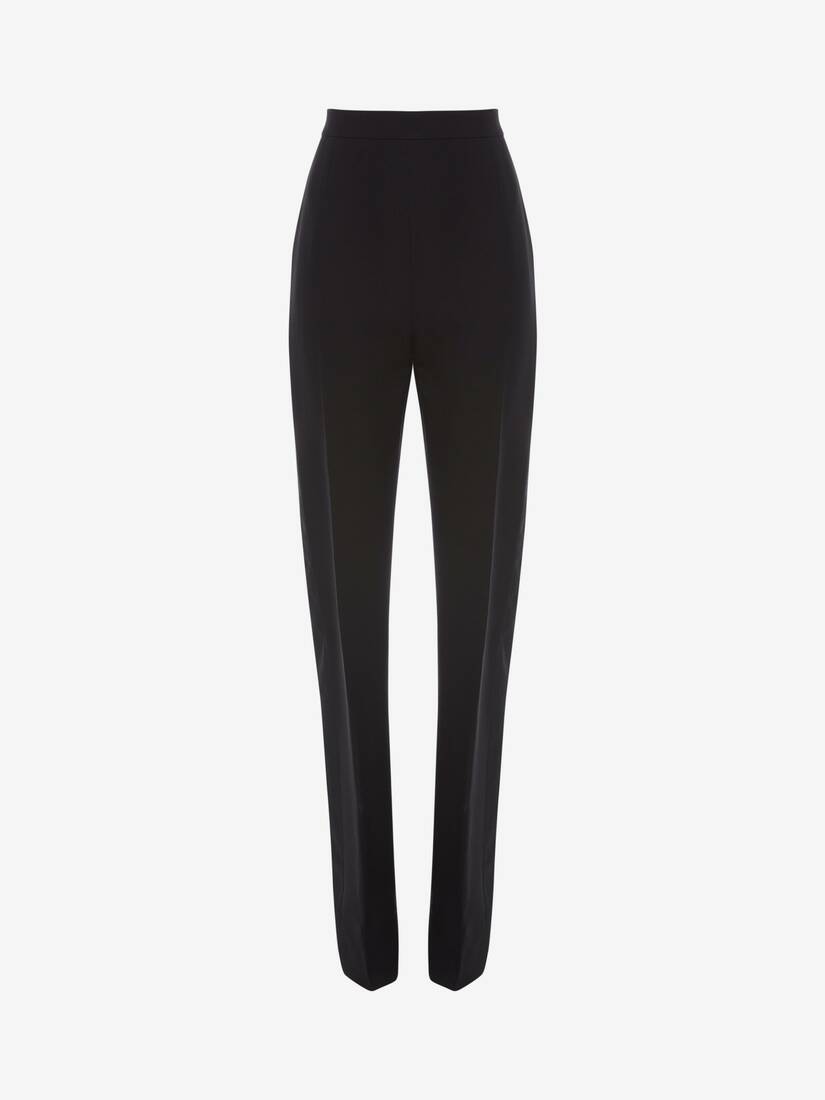 Pantalones Alexander McQueen Double Duchesse High Waisted Mujer - Negros - Mexico 058-QGEFDN